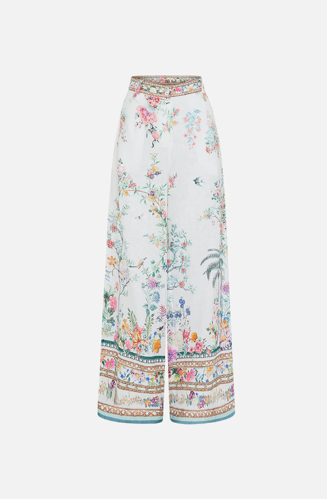 CAMILLA Wide Leg Waisted Pant - Plumes And Parterres