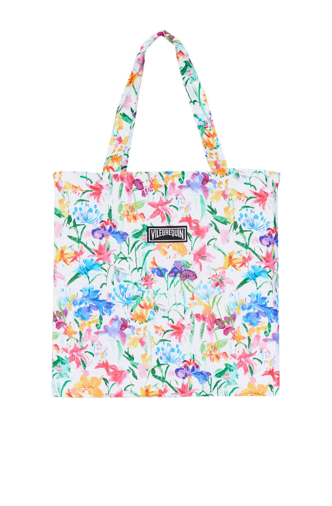 VILEBREQUIN Unisex Linen Beach Bag Happy Flowers