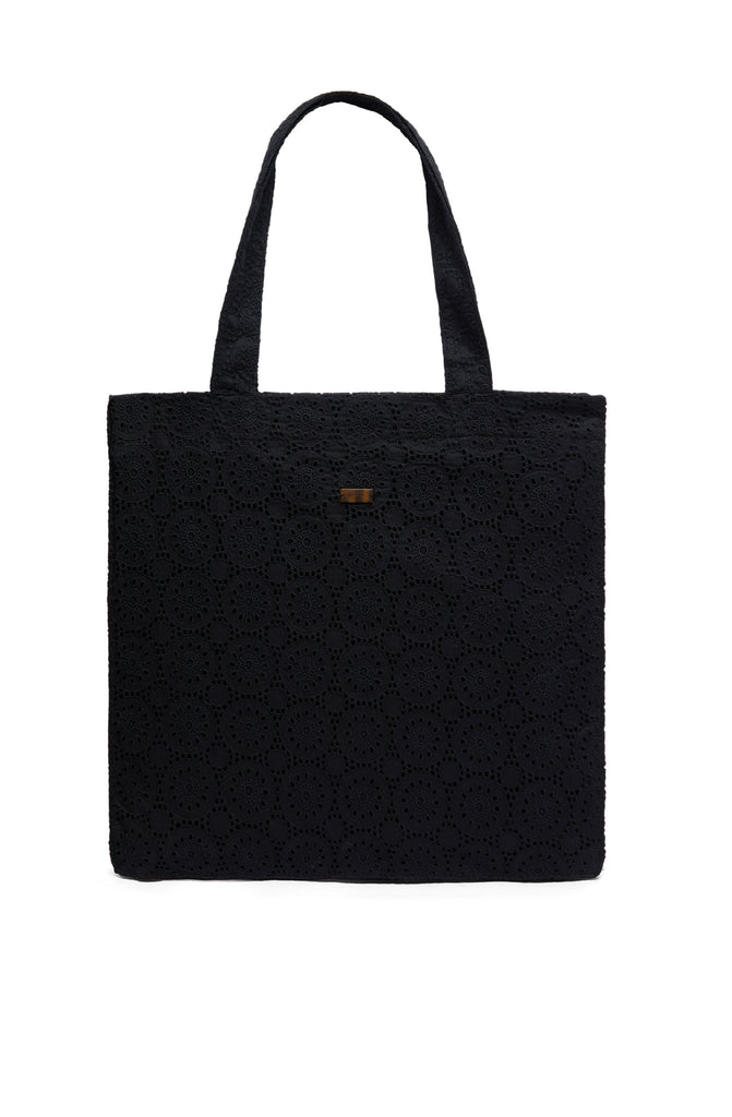 VILEBREQUIN Unisex Cotton Tote Bag Broderies Anglaises