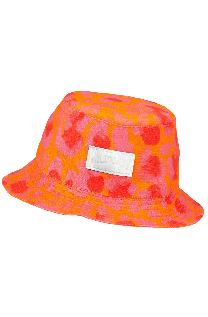 VILEBREQUIN Unisex Linen Bucket Hat New Leopard