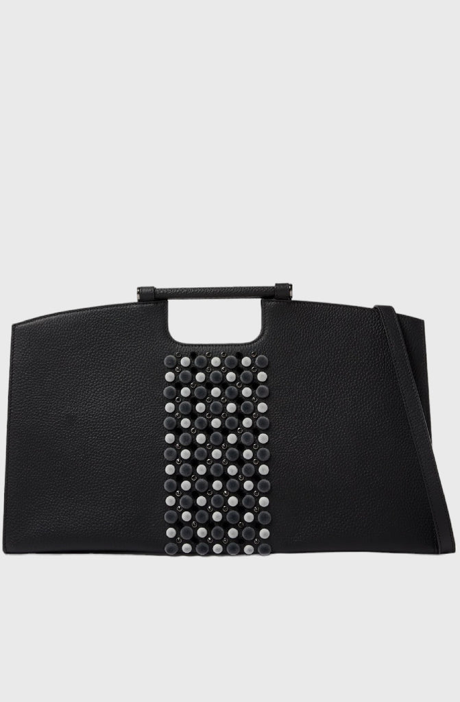 MARINA RAPHAEL Bureau Crystal Embellished Bag in Leather