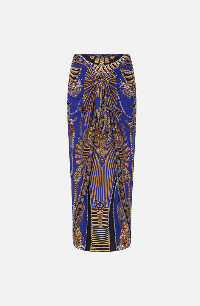 CAMILLA Layered Long Sarong with Front Tie - My Fair Pharaoh