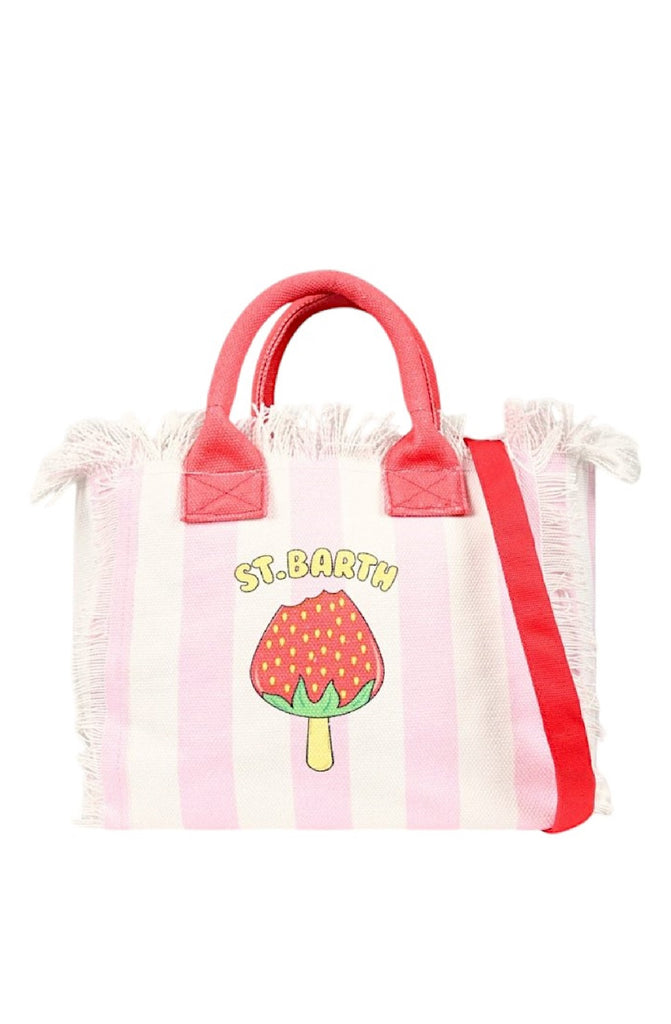 MC2 SAINT BARTH Colette Handbag Strawberry St. Barth Stripes