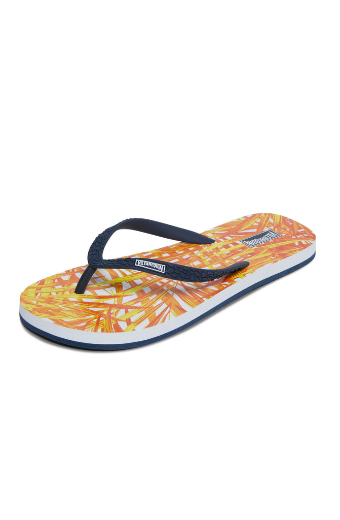 VILEBREQUIN Women Beach Flip Flops Palm Leaves