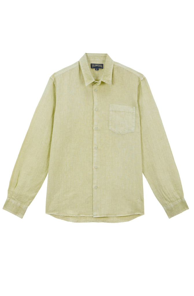 VILEBREQUIN Men Linen Shirt Mineral Dye