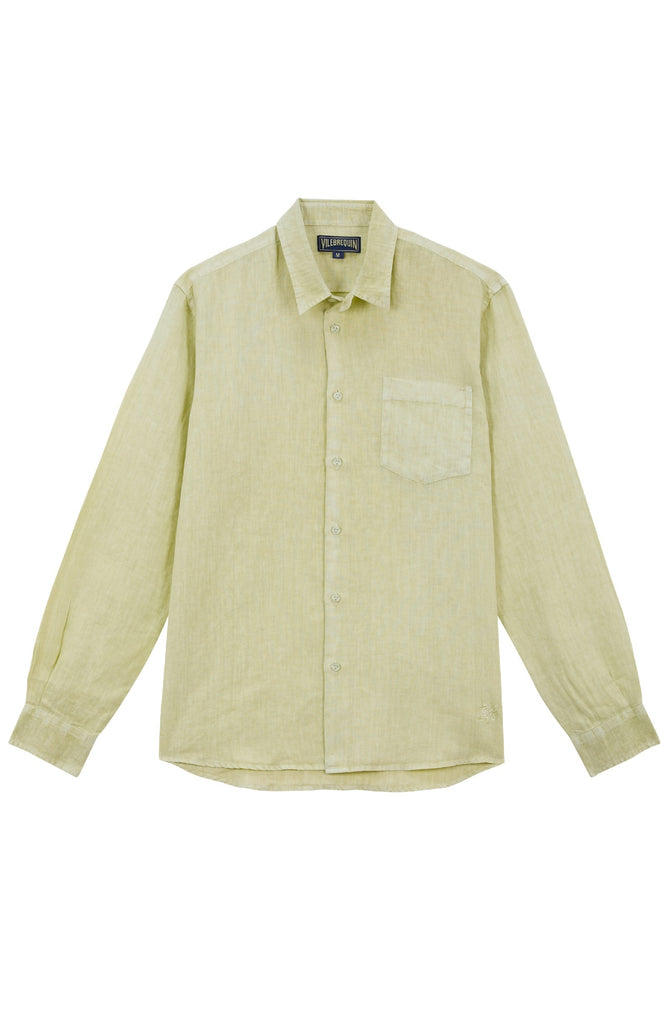 VILEBREQUIN Men Linen Shirt Mineral Dye