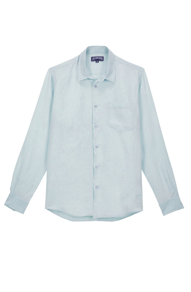 VILEBREQUIN Men Linen Shirt Mineral Dye