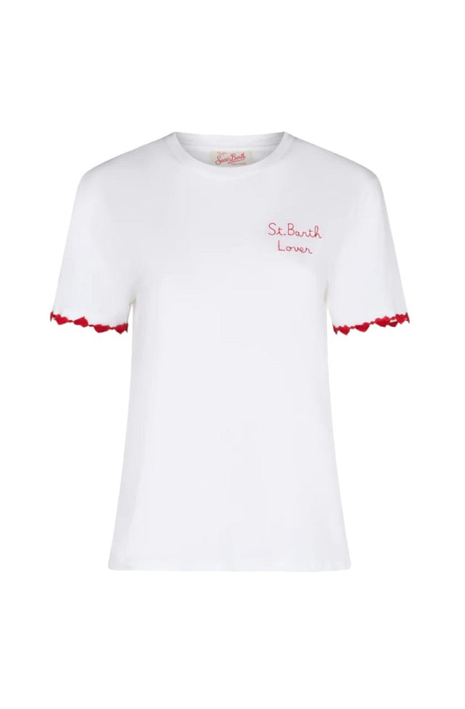 MC2 SAINT BARTH Women Cotton Jersey Crewneck T-Shirt Emilie with St. Barth Lover