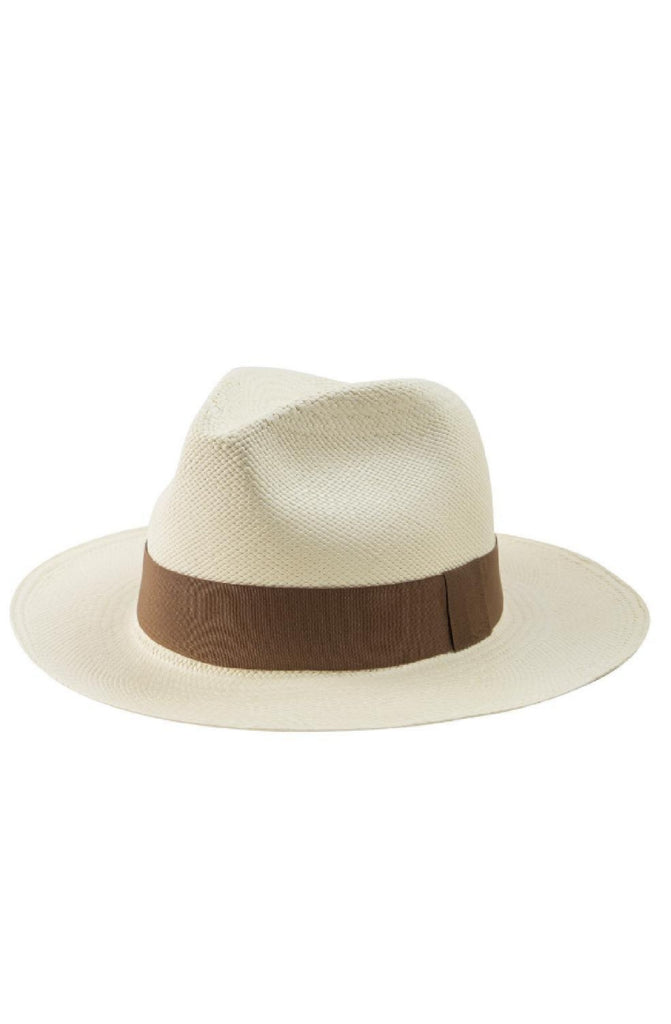 RONNEL Fedora White with Brown Band Hat