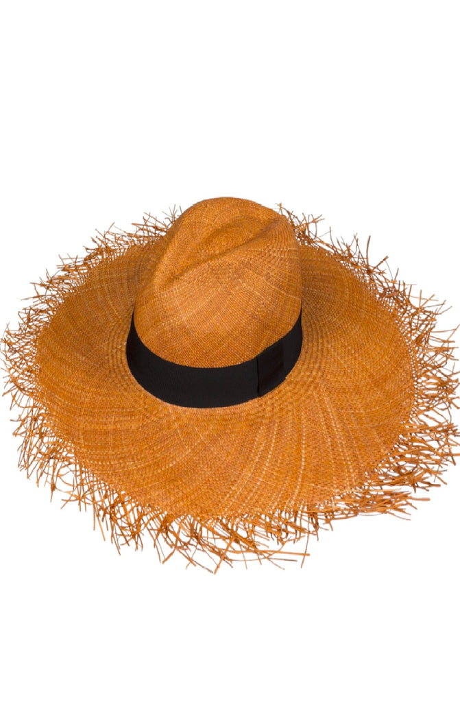 RONNEL Fedora Brown with Brayed Brim Hats