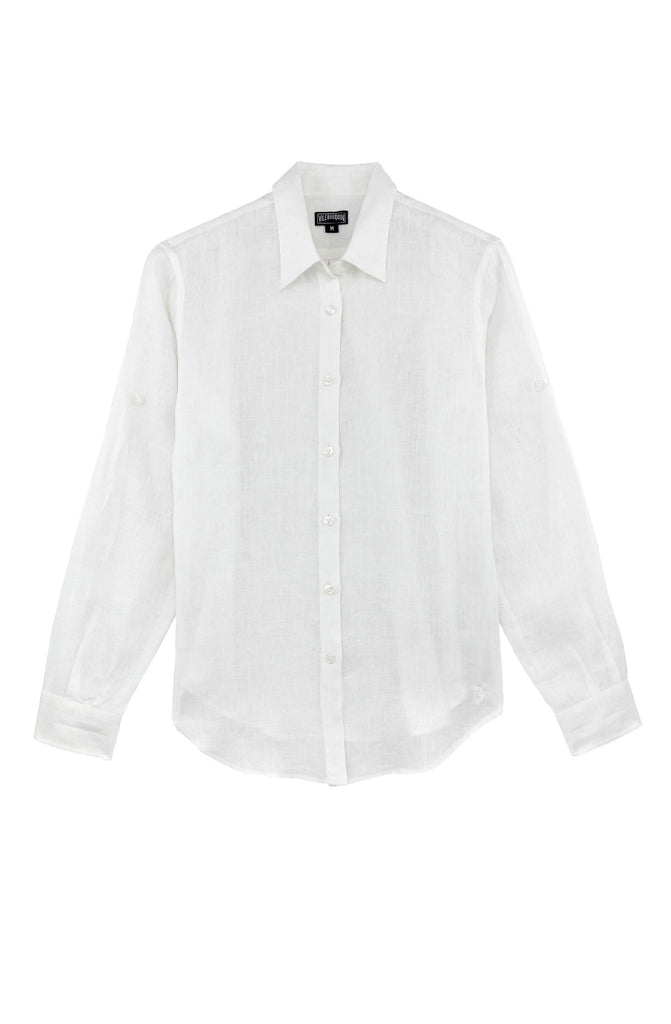 VILEBREQUIN Women Long Sleeves Linen Shirt Solid