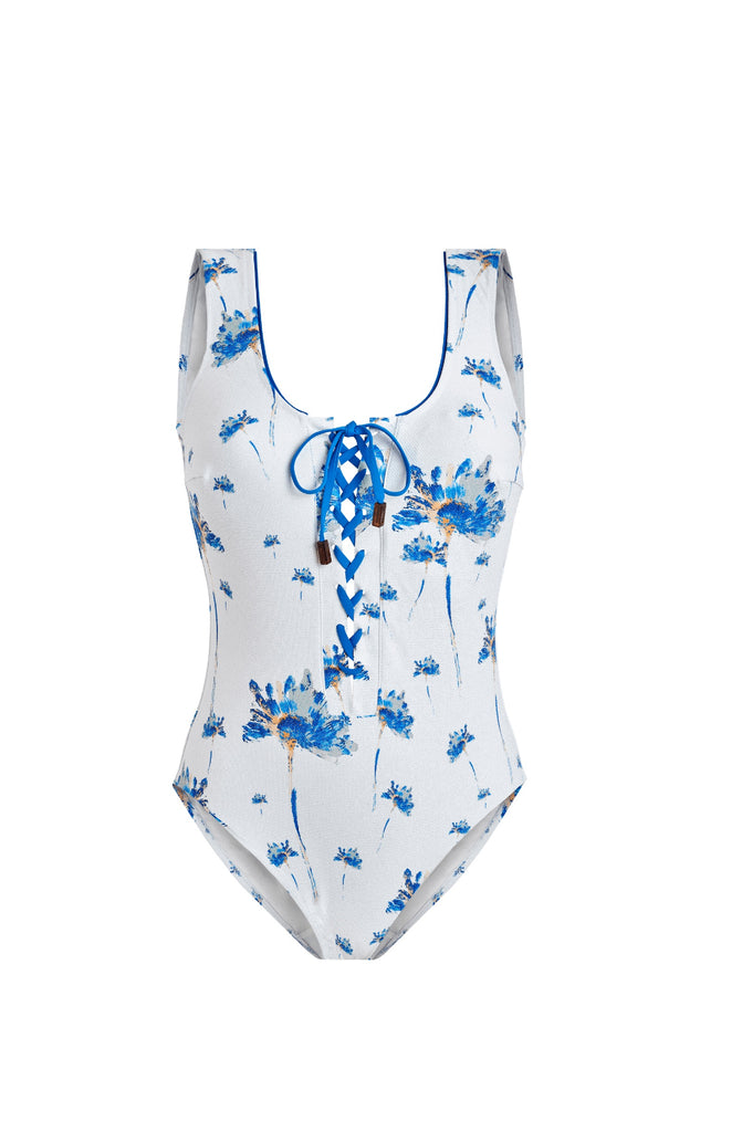 VILEBREQUIN Women Lace Up One-Piece Swimsuit Herbier