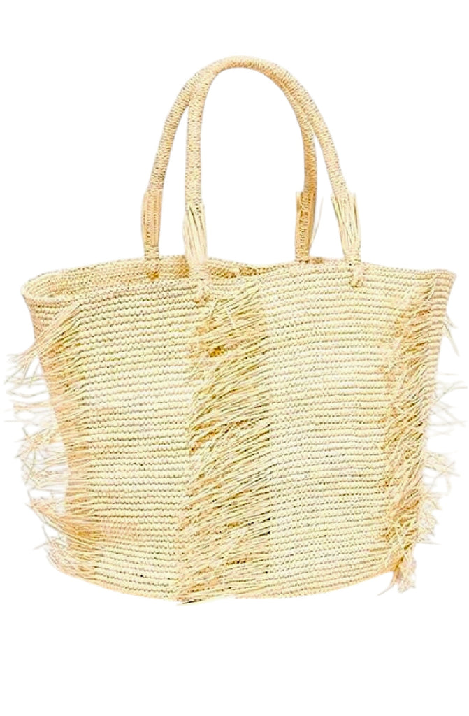 RONNEL Toquilla Natural Frayed Straw Bag