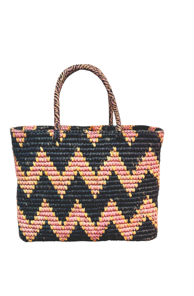 RONNEL Toquilla Straw Black Bag