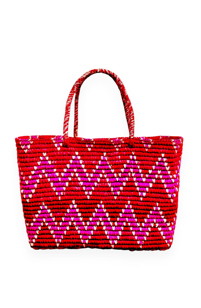 RONNEL Toquilla Straw Red Bag