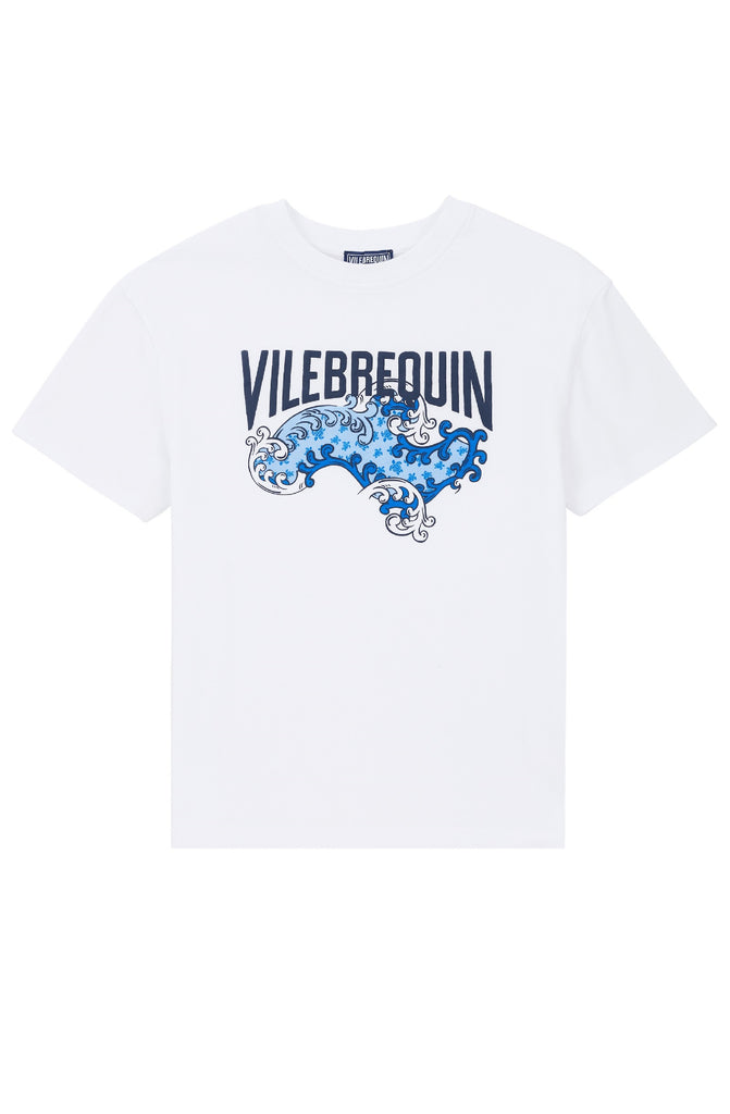 VILEBREQUIN Boys Organic Cotton T-Shirt Micro Ronde des Tortue Wave