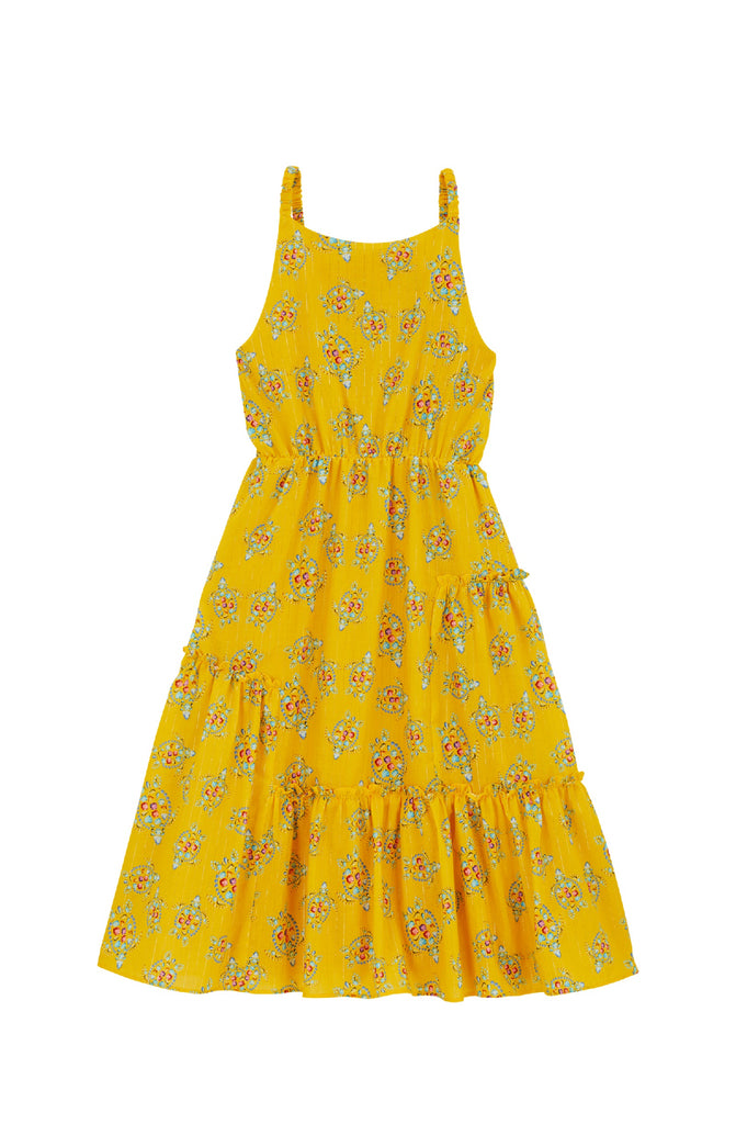 VILEBREQUIN Girls Cotton Long Dress Vendome Turtles