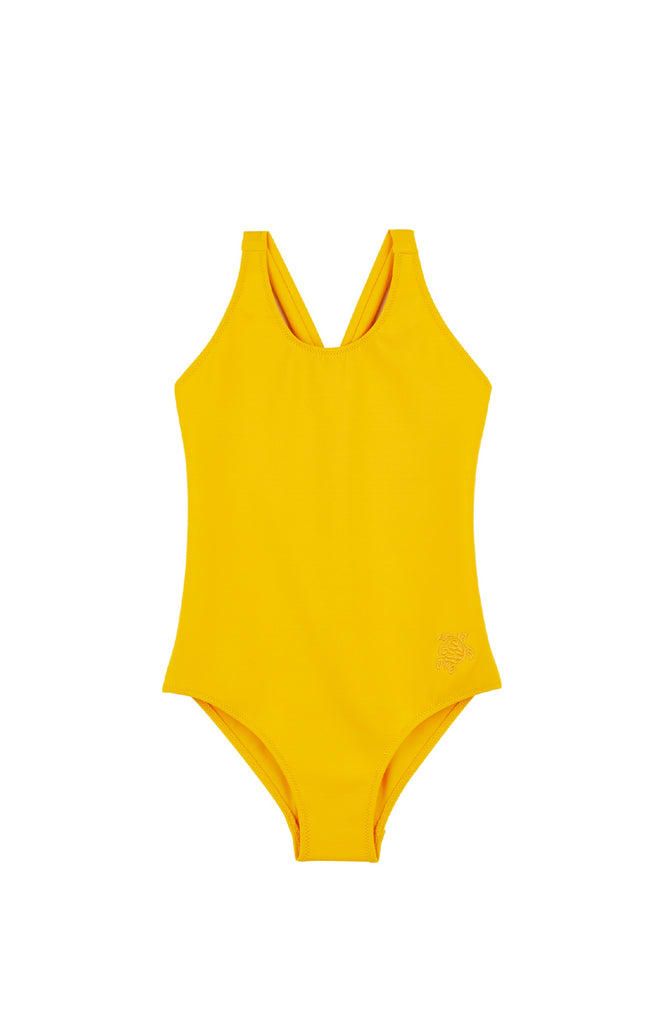 VILEBREQUIN Girls Cross-Back One Piece Swimsuit Solid