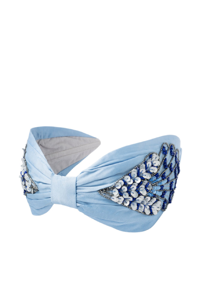 NAMJOSH Baby Blue Feather HeadBand