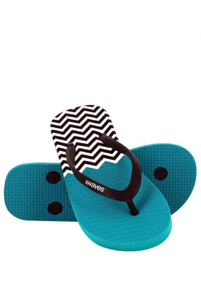 WAVES Kids Zigzag print Flip Flops