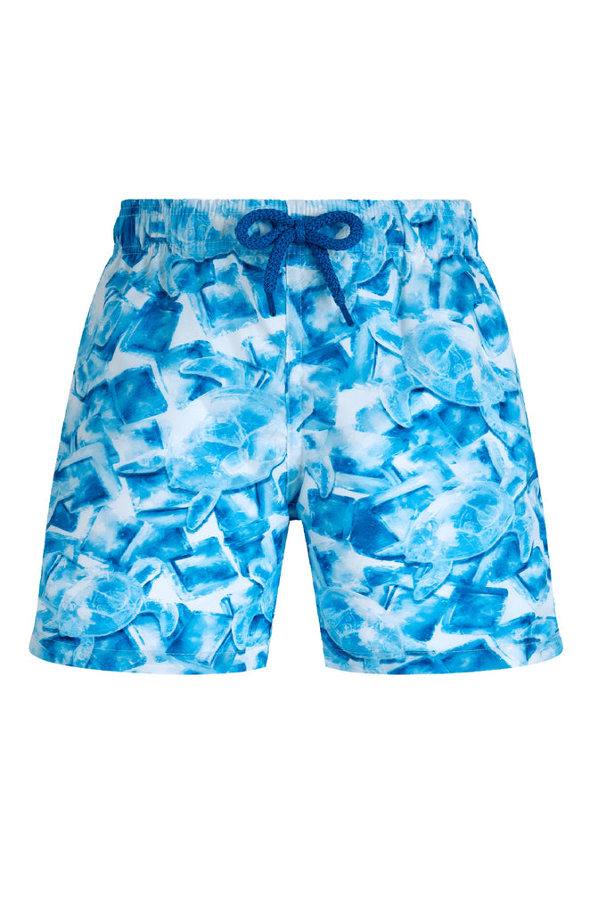 VILEBREQUIN Boys Swim Shorts Ultra-Light and Pacakable Iced Turtles