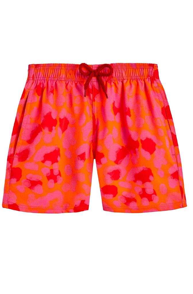 VILEBREQUIN Boys Stretch Swim Shorts Abstract Turtle Leopard