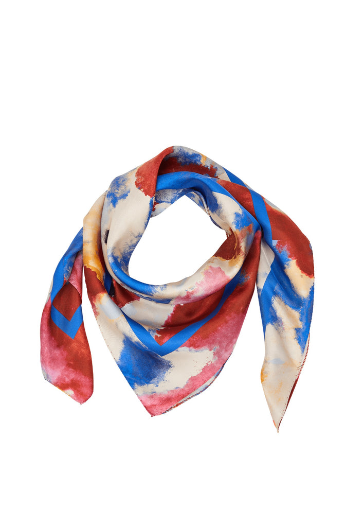 VILEBREQUIN Unisex Silk Scarf Flowers in the Sky