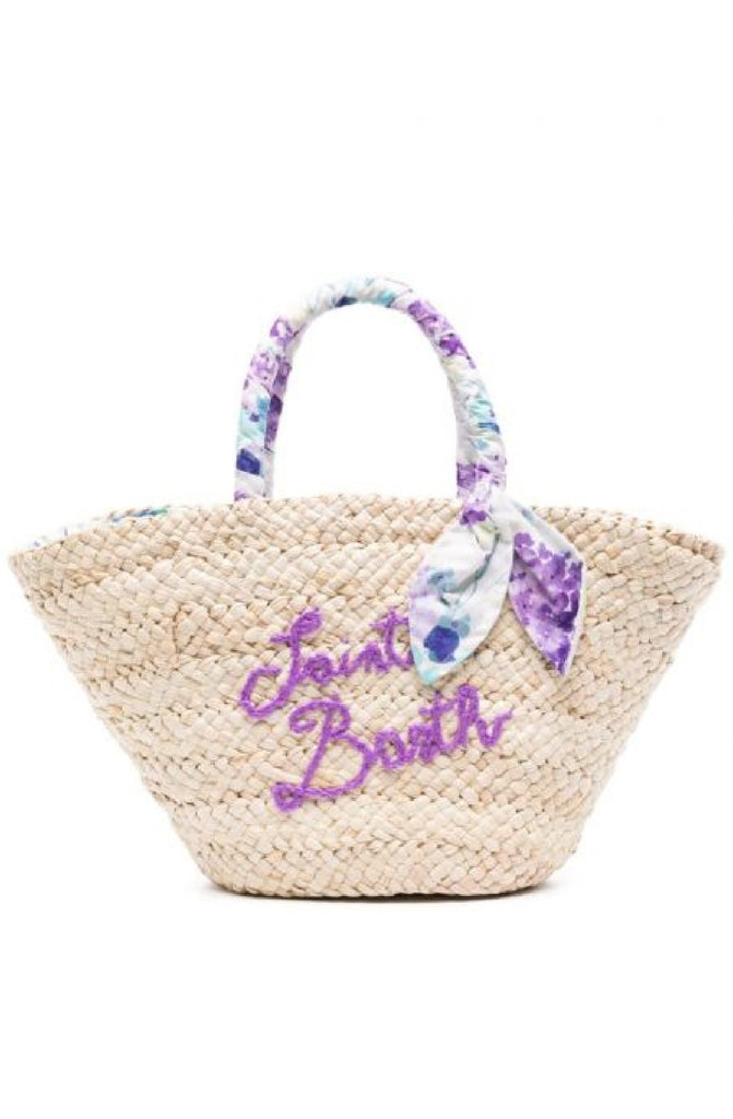 MC2 SAINT BARTH Kylie Straw HandBag Water Flowers