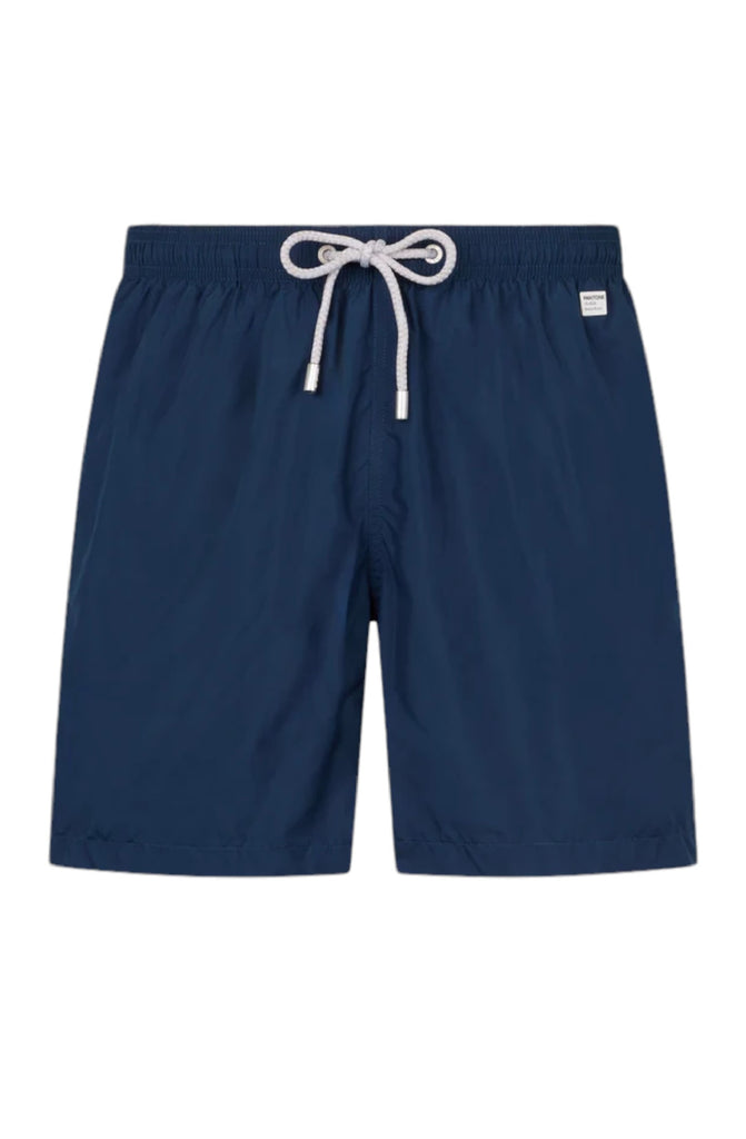 MC2 SAINT BARTH Men Lightweight Swim Shorts Lighting Pantone Navy Blue