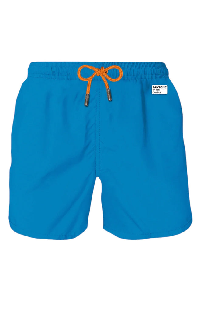 MC2 SAINT BARTH Men Lightweight Swim Shorts Lighting Pantone Bluette