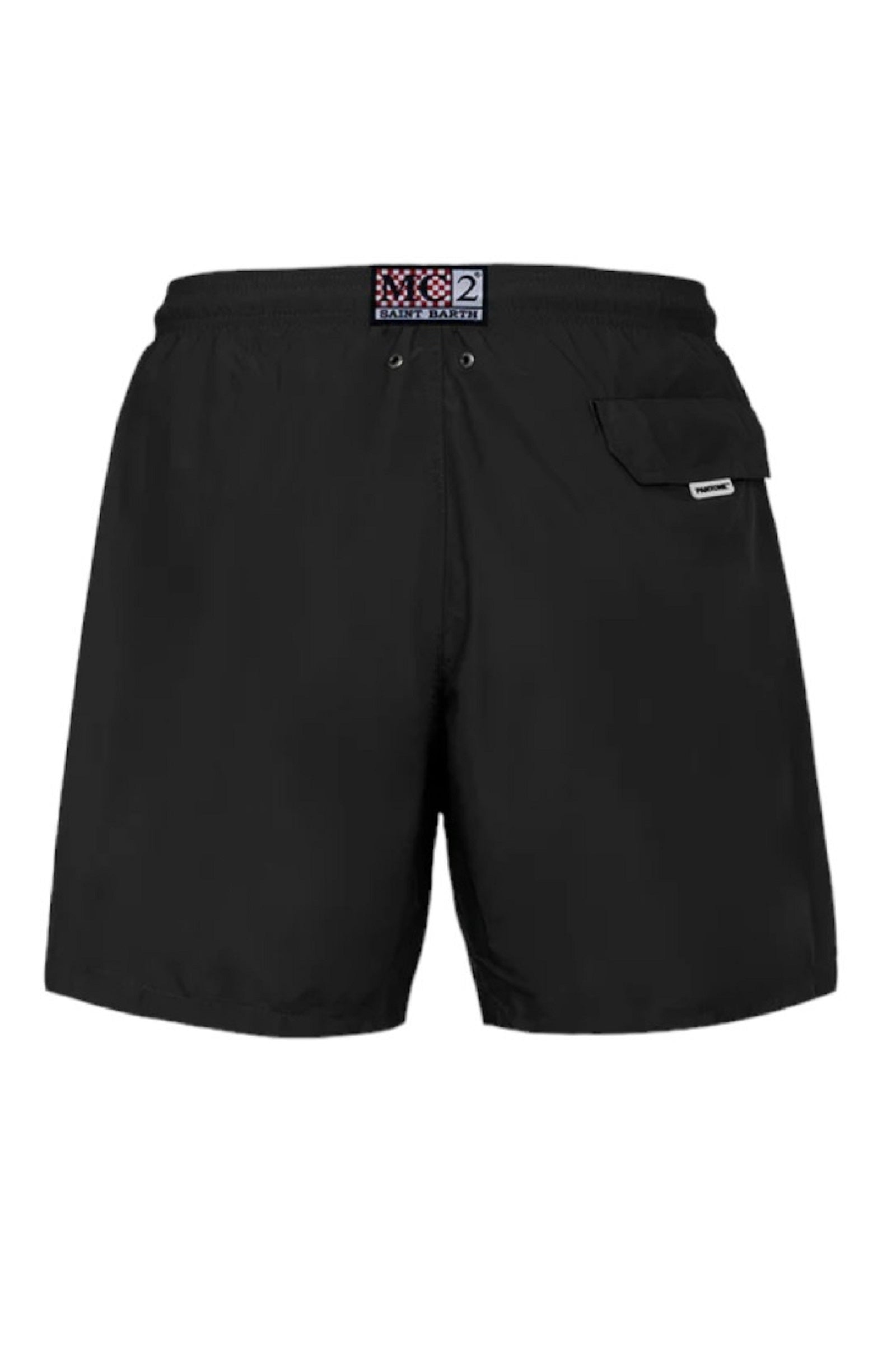 MC2 SAINT BARTH Men Lightweight Swim Shorts Lighting Pantone Black | HAMAC  Beach Boutique