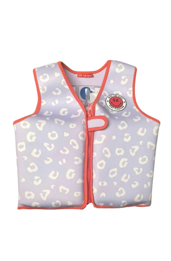 SWIM ESSENTIALS Lilac Leopard Swimming Vest