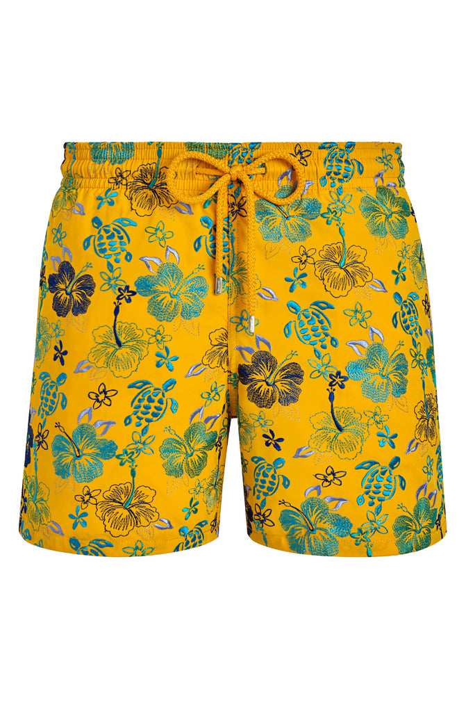 VILEBREQUIN Men Swim Shorts Embroidered Tropical Turtles - Limited Edition