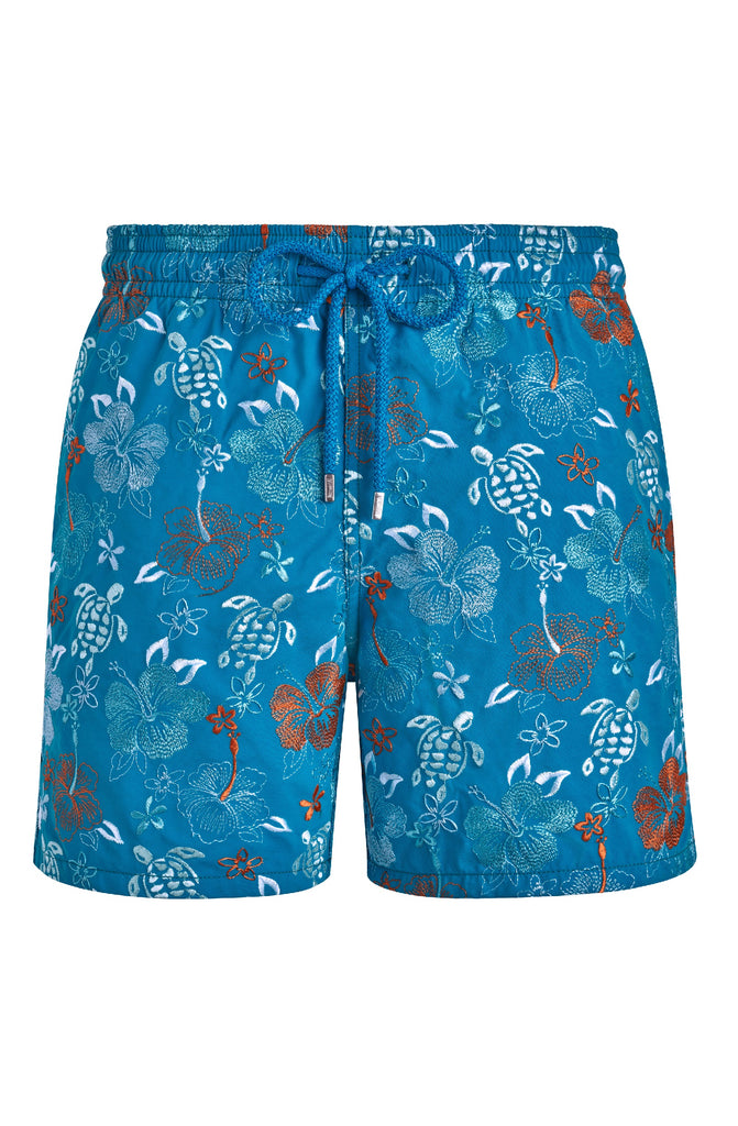 VILEBREQUIN Men Swim Shorts Embroidered Tropical Turtles - Limited Edition