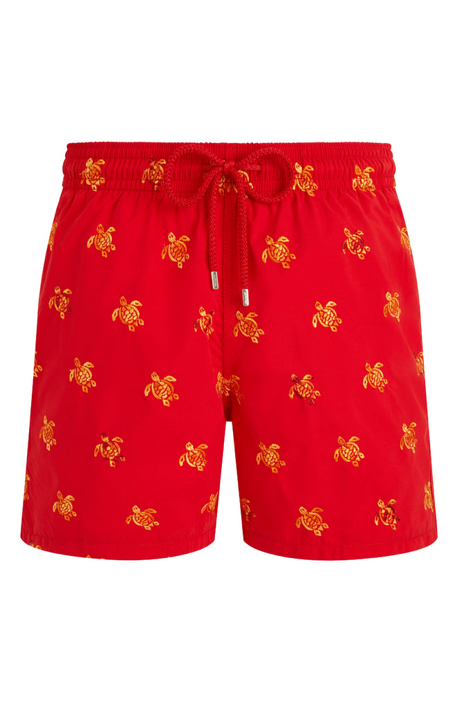 VILEBREQUIN Men Swim Shorts Embroidered Micro Ronde des Tortues Diagonal - Limited Edition