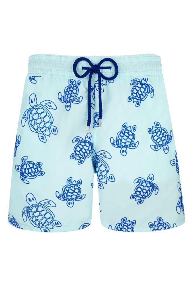 VILEBREQUIN Men Swim Trunks Ronde des Tortues Flocked