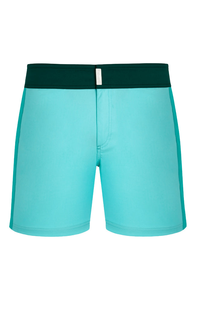 VILEBREQUIN Men Stretch Swim Shorts Flat Belt Color Block