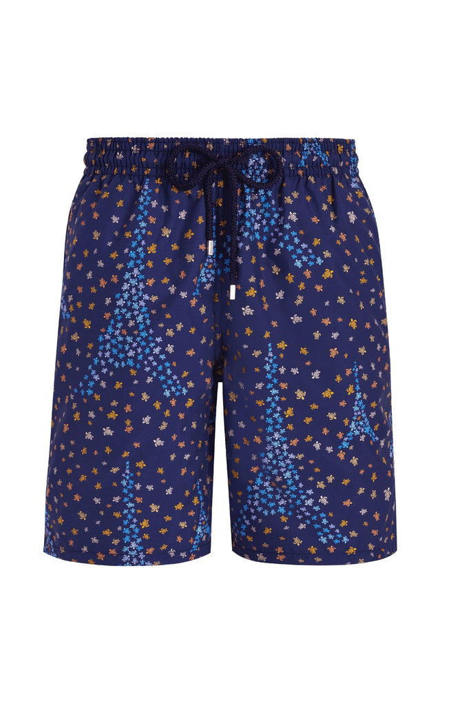 VILEBREQUIN Men Long Swim Shorts Eiffel Turtles