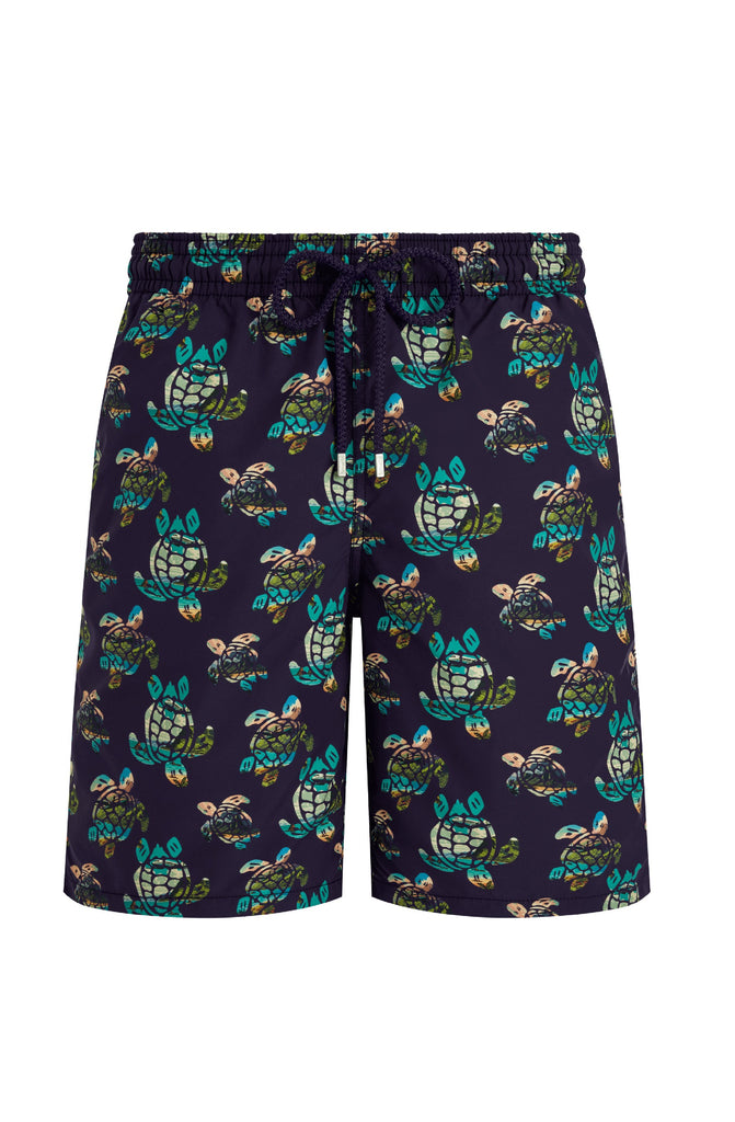 VILEBREQUIN Men Long Swim Shorts Landscapes Turtles