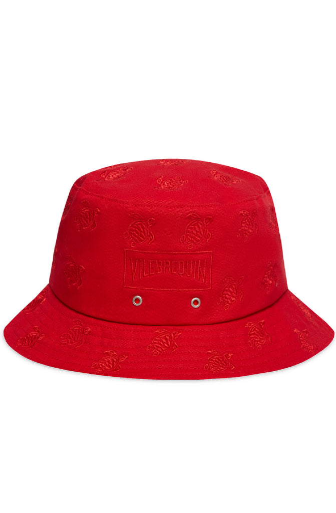VILEBREQUIN Embroidered Bucket Hat Turtles All Over