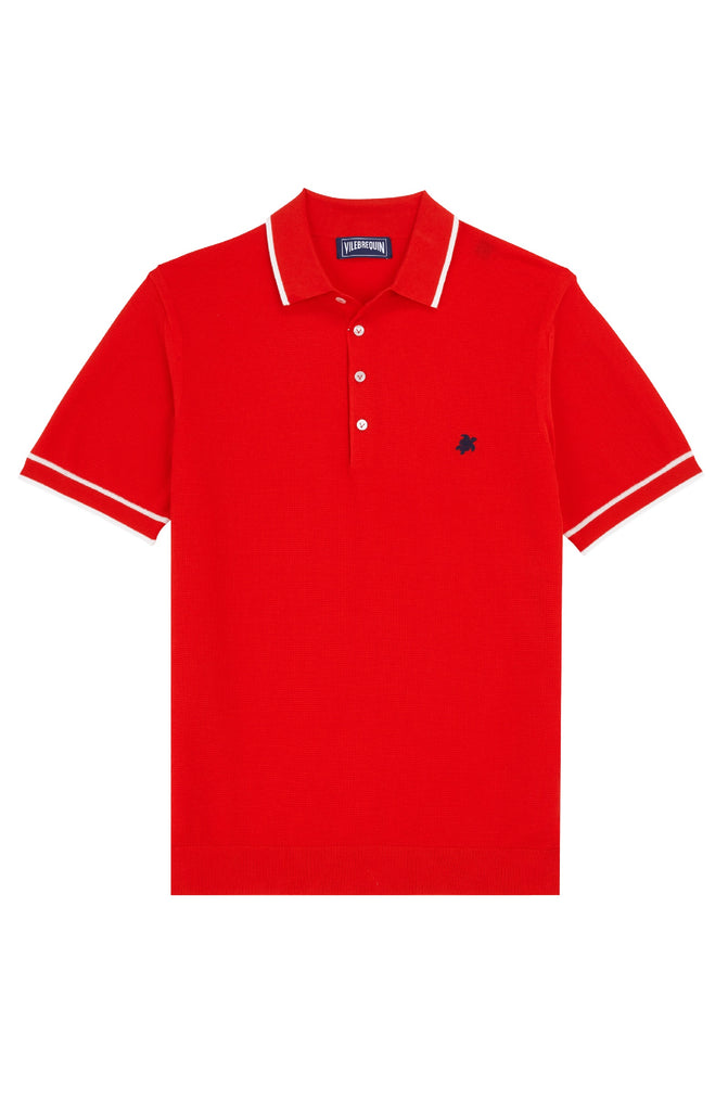 VILEBREQUIN Men Knit Cotton Polo Solid