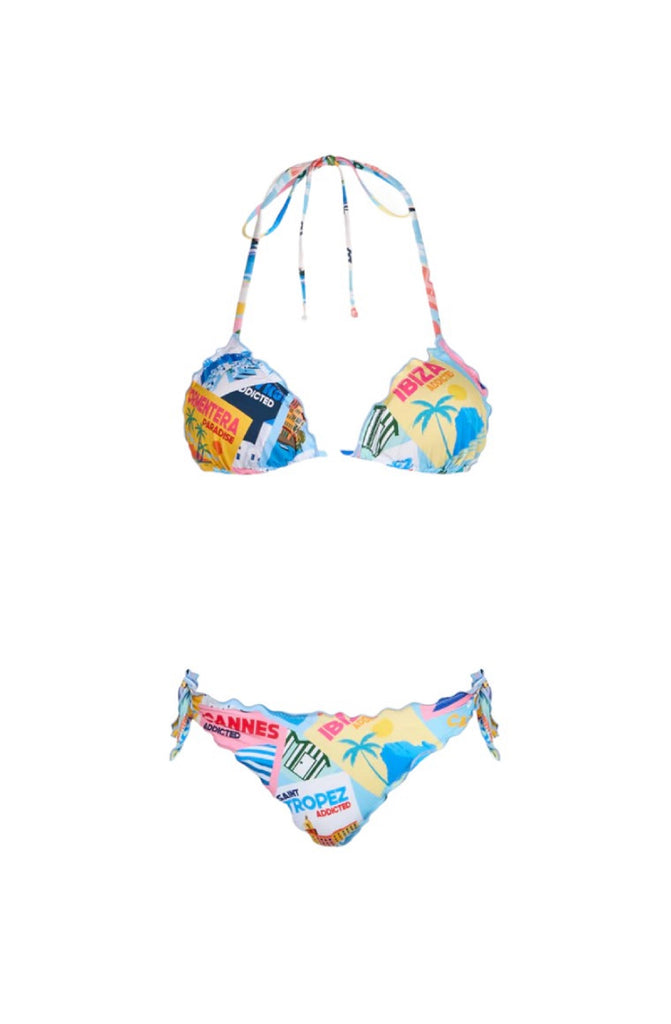 MC2 SAINT BARTH Women Bikini Triangle Sarius Post Card print