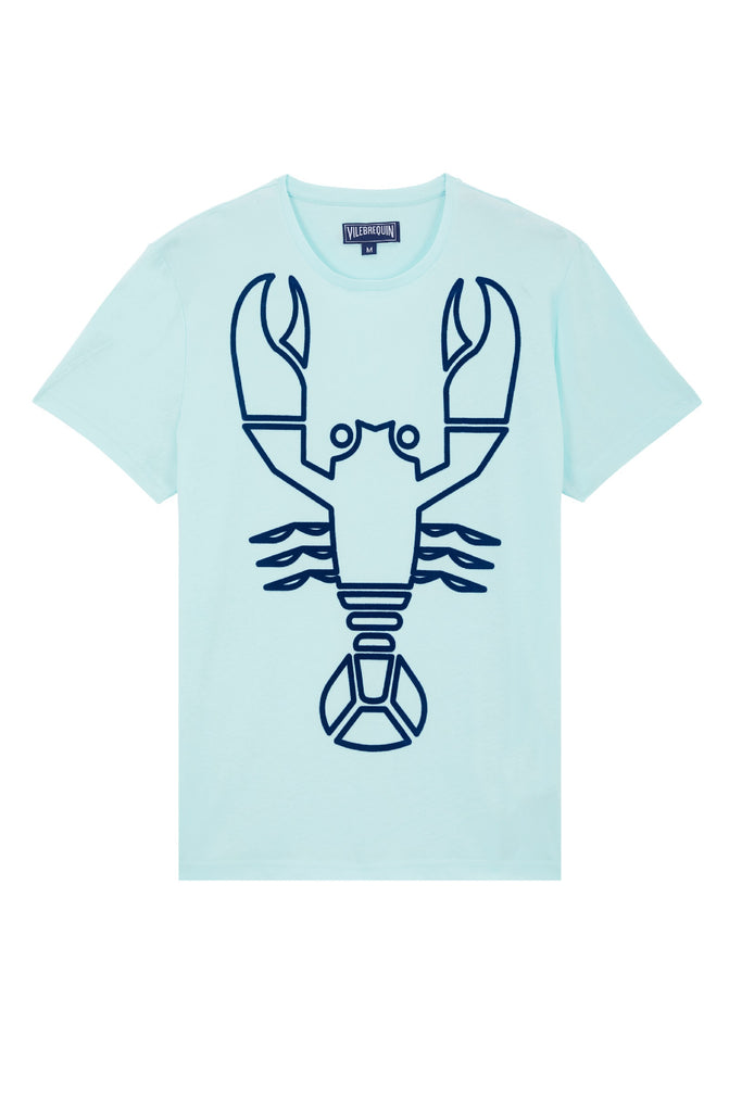 VILEBREQUIN Men Organic Cotton T-Shirt Placed Flocked Lobster