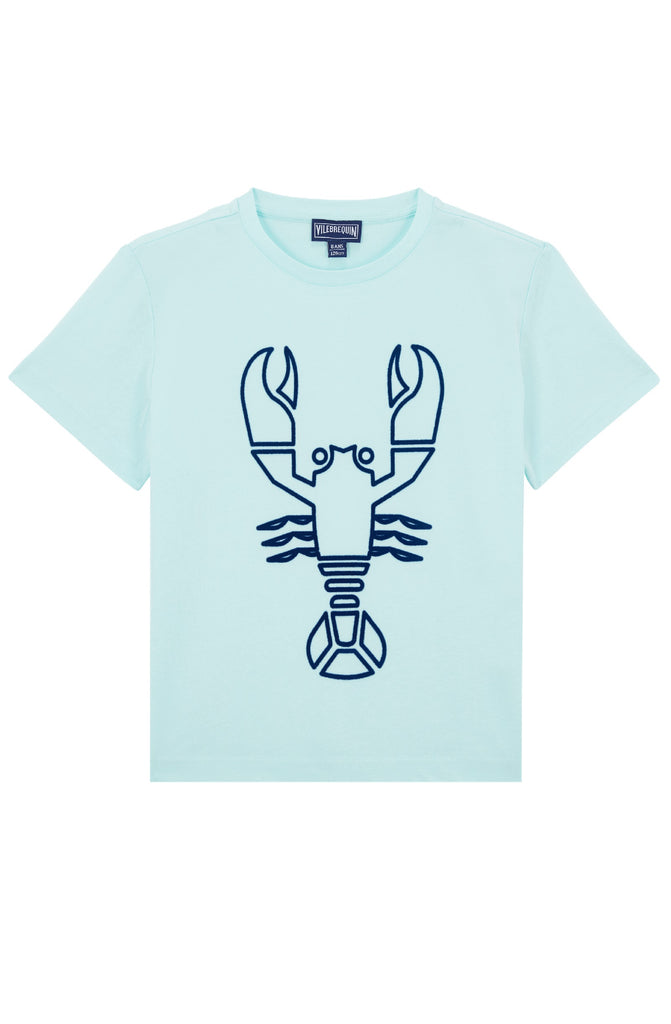 VILEBREQUIN Boys Organic Cotton T-Shirt Place Flocked Lobster