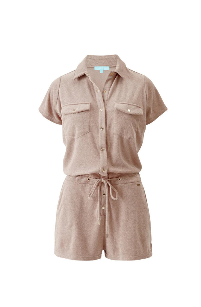 MELISSA ODABASH Cheryl Almond Playsuit