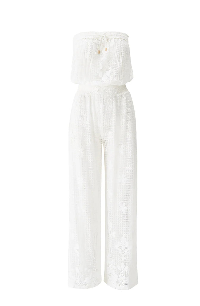 MELISSA ODABASH Viv White Jumpsuit