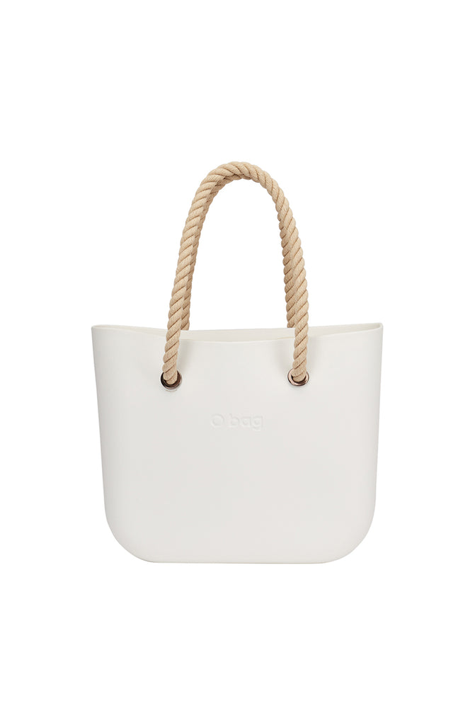 O BAG Classic with Rope Sand Handles in Latte