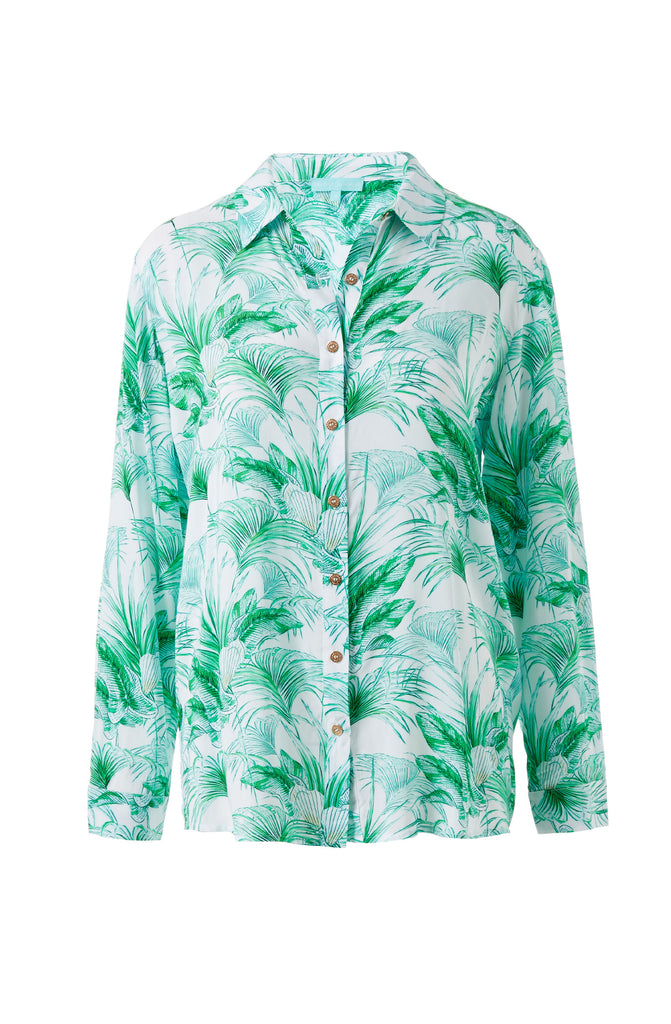 MELISSA ODABASH Millie Palm Links Shirt